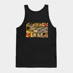 George the mouse in a log pile house - mixed images Tank Top